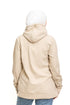 Beige Velvet Hoodie Vent - Khotwh