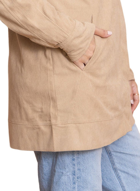 Beige Velvet SW - Zipper - Khotwh