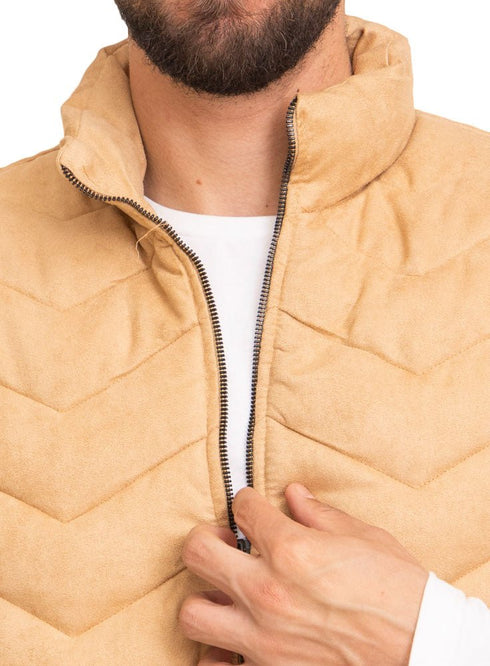 Beige Velvet Vest - Khotwh