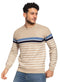 Beige Wide Striped Pullover - Khotwh