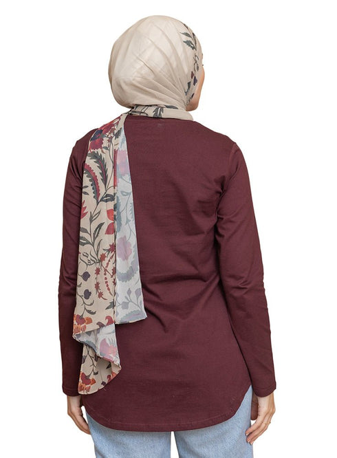 Bergundy Cur.Long - Sleeve - Khotwh