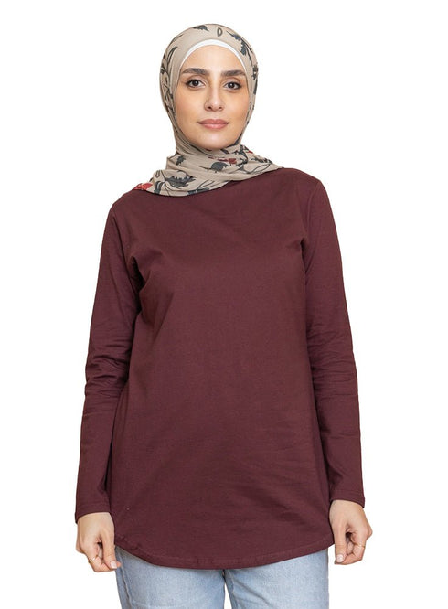 Bergundy Cur.Long - Sleeve - Khotwh