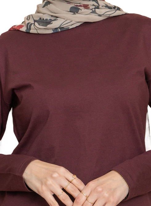 Bergundy Cur.Long - Sleeve - Khotwh