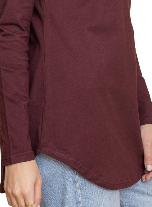 Bergundy Cur.Long - Sleeve - Khotwh