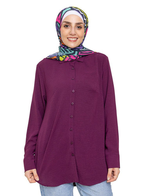 Bergundy CY - Over Size Shirt - Khotwh