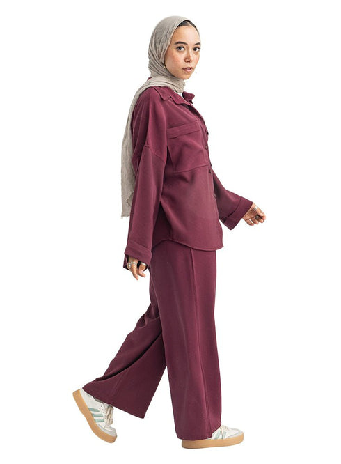 Bergundy-Design 7536 Suit - Khotwh