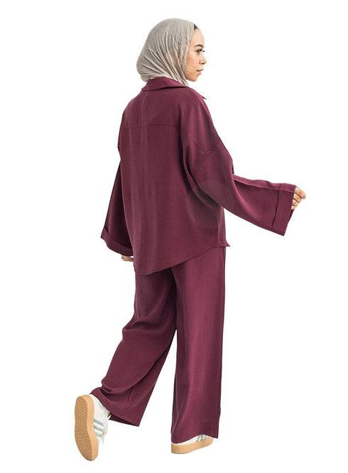Bergundy-Design 7536 Suit - Khotwh
