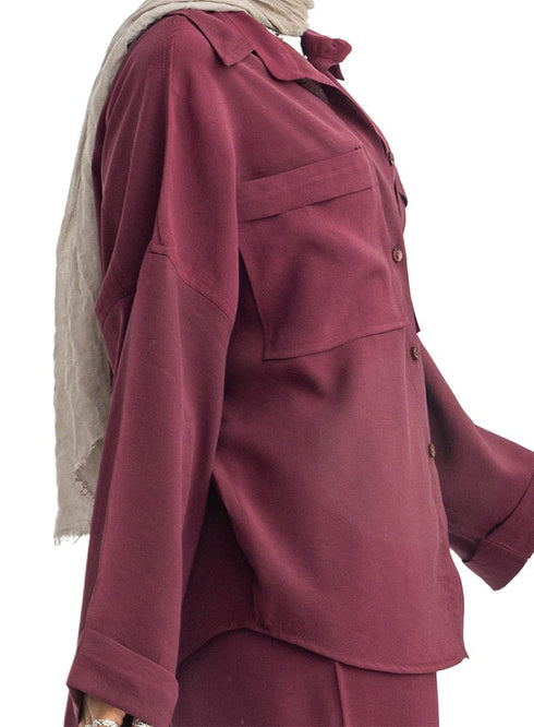 Bergundy-Design 7536 Suit - Khotwh