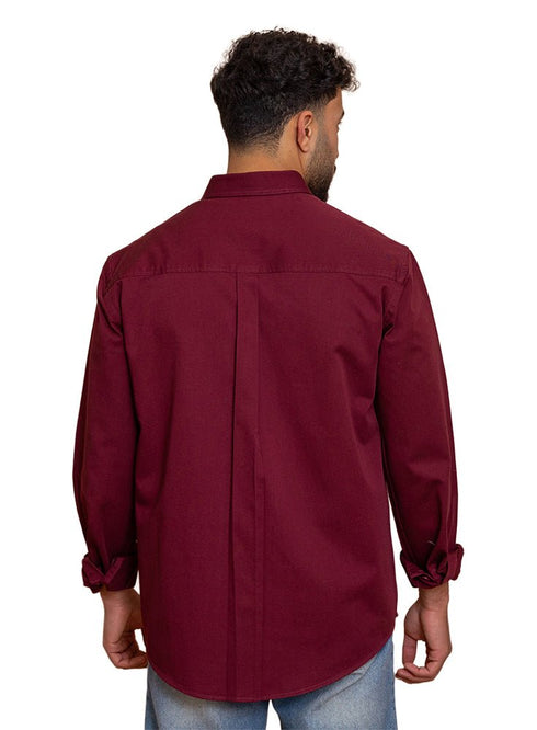 Bergundy Gabardine Shirt - Khotwh