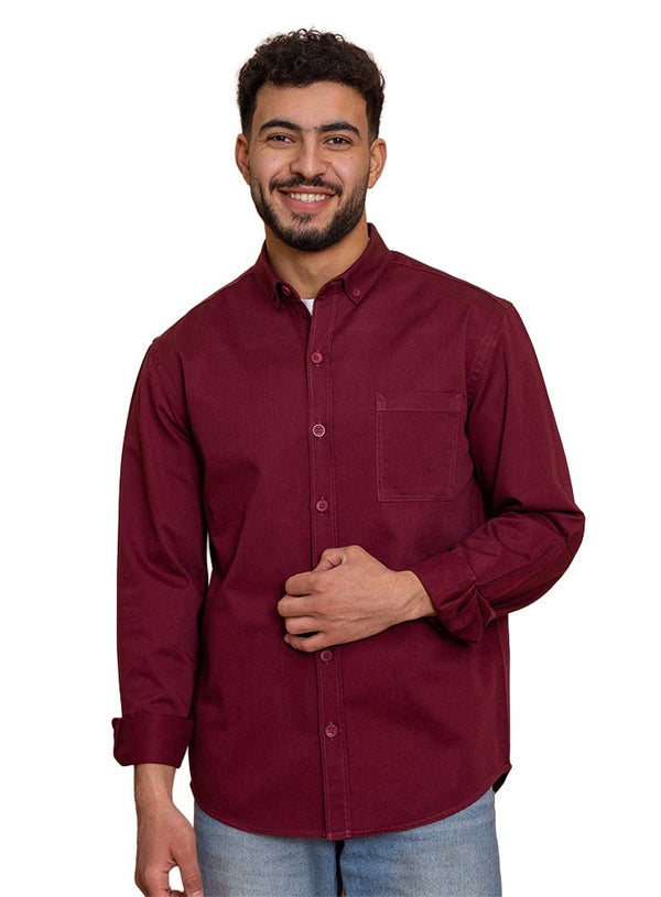 Bergundy Gabardine Shirt - Khotwh