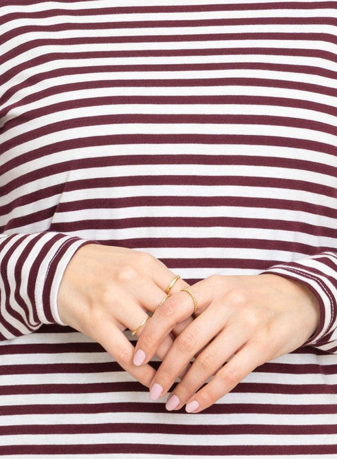 Bergundy Lines Long Sleeve - Khotwh