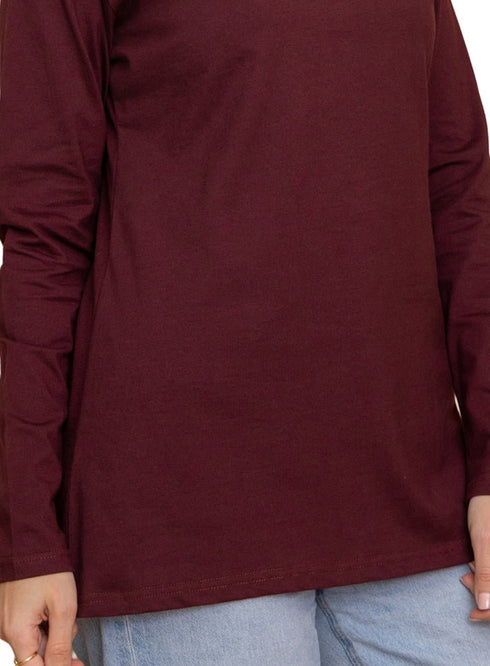 Bergundy Long - Sleeve - Khotwh