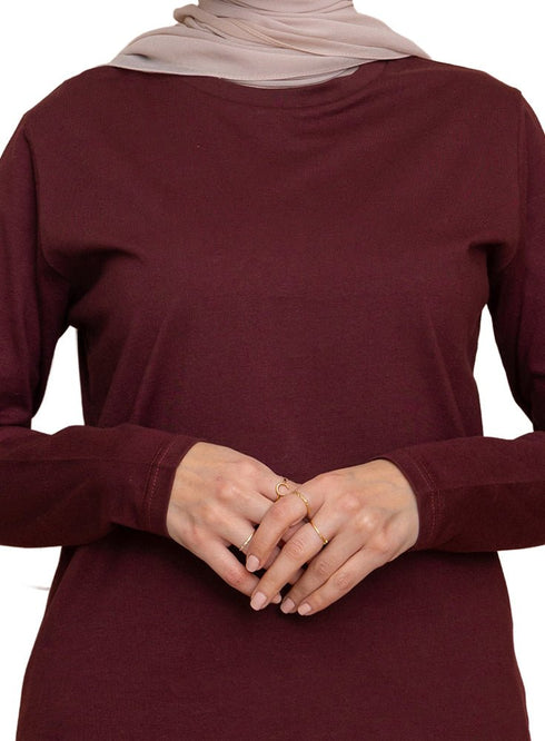 Bergundy Long - Sleeve - Khotwh
