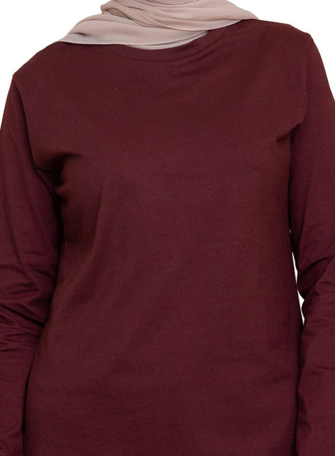 Bergundy Long - Sleeve - Khotwh
