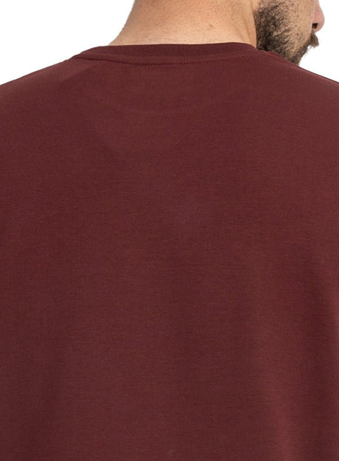 Bergundy NP - Over Size Round T-Shirt - Khotwh