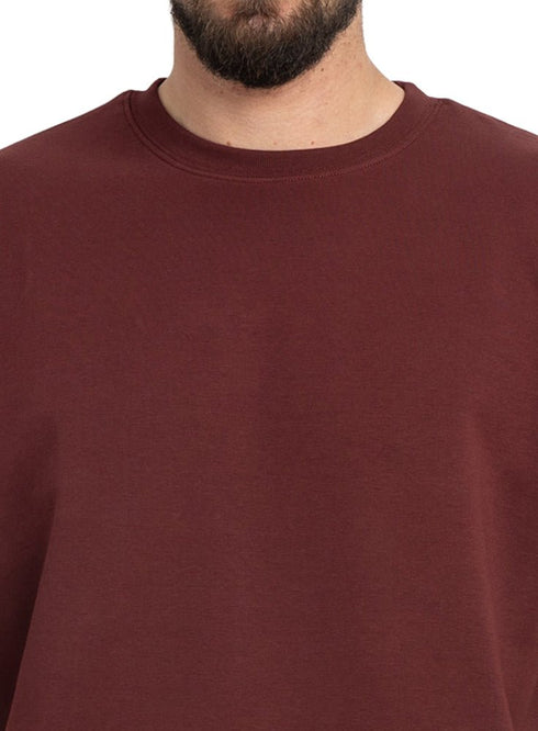 Bergundy NP - Over Size Round T-Shirt - Khotwh
