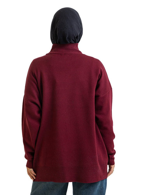 Bergundy Over Size Half Cole - Khotwh