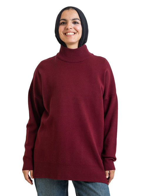 Bergundy Over Size Half Cole - Khotwh