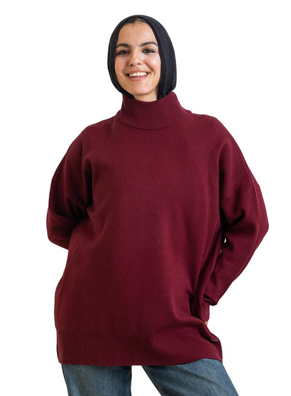 Bergundy Over Size Half Cole - Khotwh