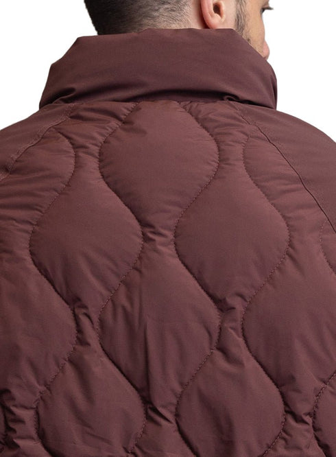 Bergundy Puffer Jacket 3012 - Khotwh