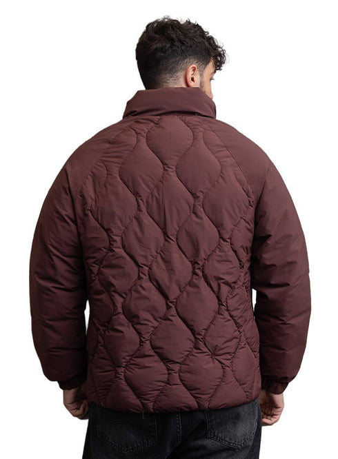 Bergundy Puffer Jacket 3012 - Khotwh