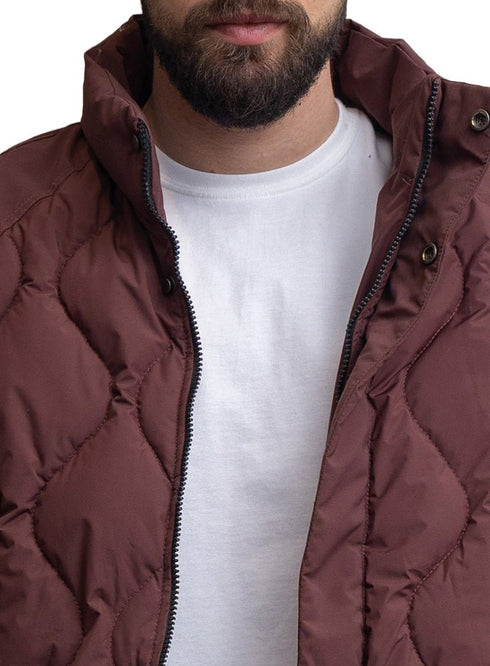 Bergundy Puffer Jacket 3012 - Khotwh
