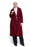 Bergundy RD - Long Feather Coat - Khotwh