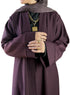 Bergundy Ribbed Long Cardigan - Khotwh