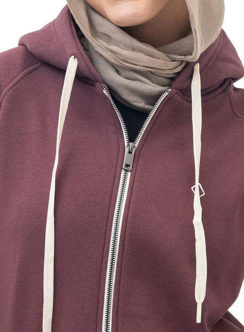 Bergundy SW - Medium Zipper - Khotwh