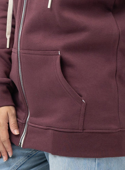 Bergundy SW - Medium Zipper - Khotwh