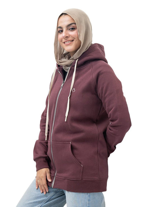 Bergundy SW - Medium Zipper - Khotwh