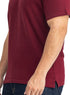 Bergundy V-Neck Crunchy-Oversize T-Shirt - Khotwh
