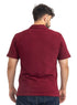 Bergundy V-Neck Crunchy-Oversize T-Shirt - Khotwh