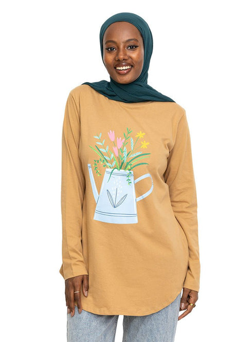 Biscuit Printed Long - Sleeve Design 8 - Khotwh