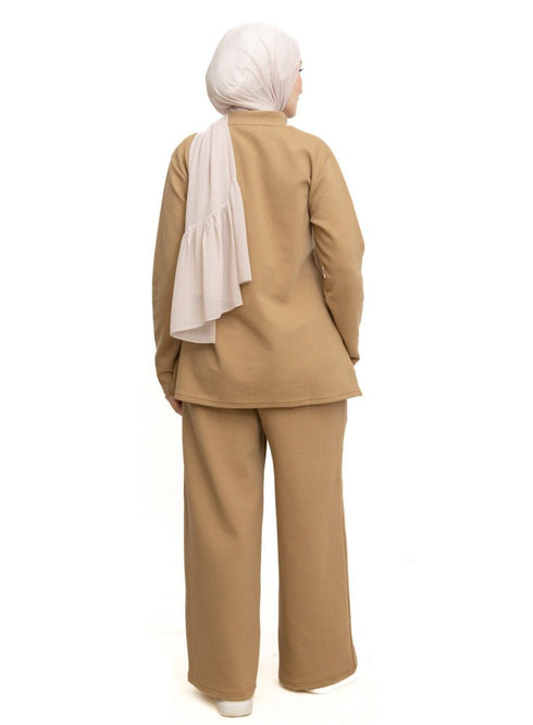 Biscuit Ribbed suit (W) - Khotwh