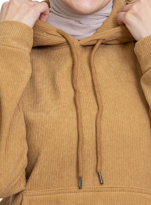 Biscuit Velvet Hoodie Vent - Khotwh