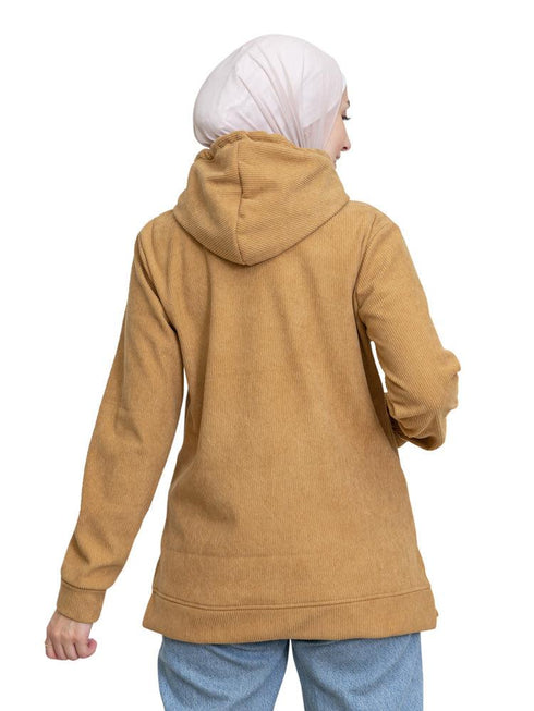 Biscuit Velvet Hoodie Vent - Khotwh