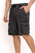 Black 1 Cargo Denim Short - Khotwh
