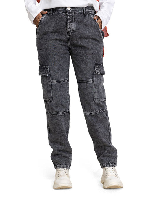 Black 1 Cargo jeans - Khotwh