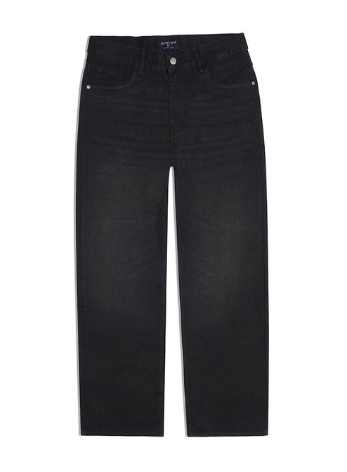 Black 1 D48 - Jeans Wide Leg Pant - Khotwh