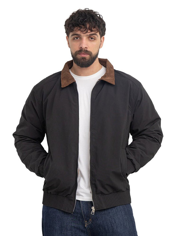 Black 1 Design 2618 Puffer Jacket - Khotwh
