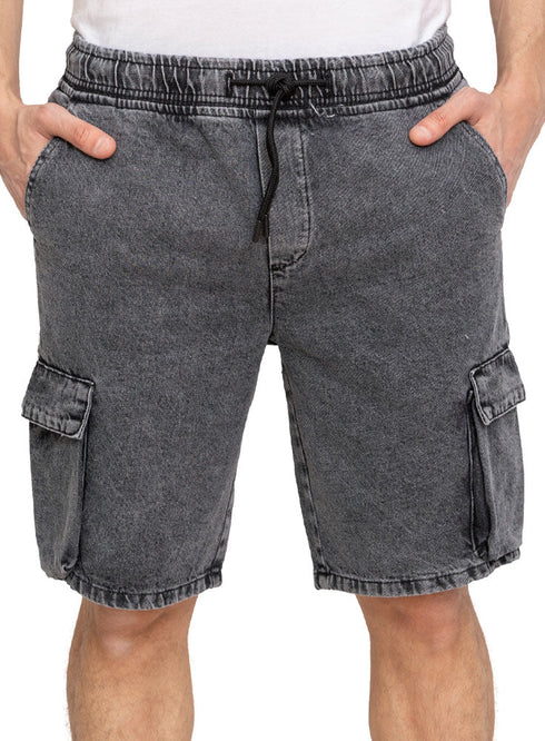 Black 2 Cargo Denim Short - Khotwh