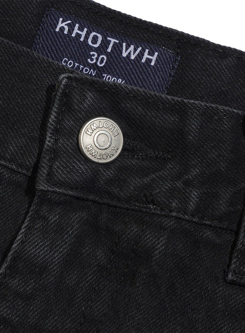 Black 2 D48 - Jeans Wide Leg Pant - Khotwh