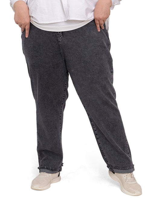 Black 2 Plus Size - Momfit Jeans - Khotwh