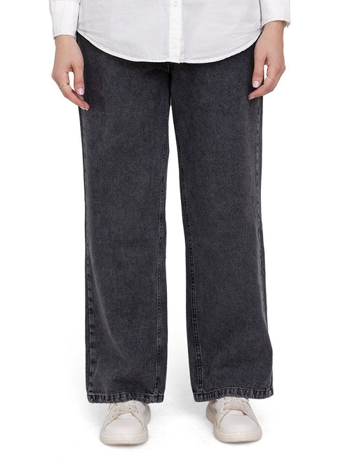 Black 2 Wide Jeans - Khotwh