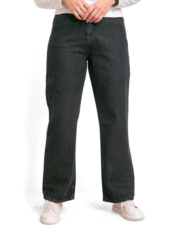 Black 2 Wide Jeans - Khotwh