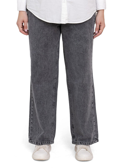 Black 3 Wide Jeans - Khotwh