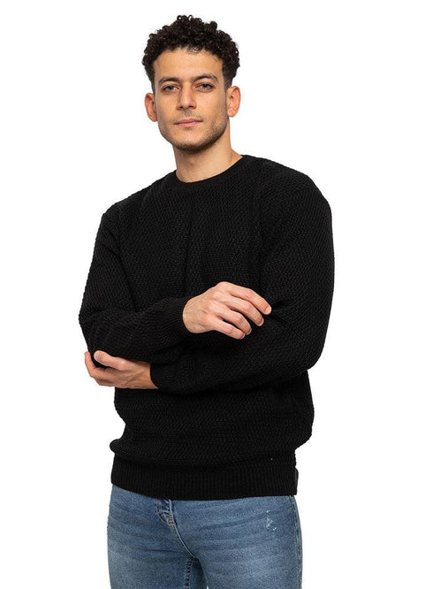 Black A - Round Basic Pullover - Khotwh