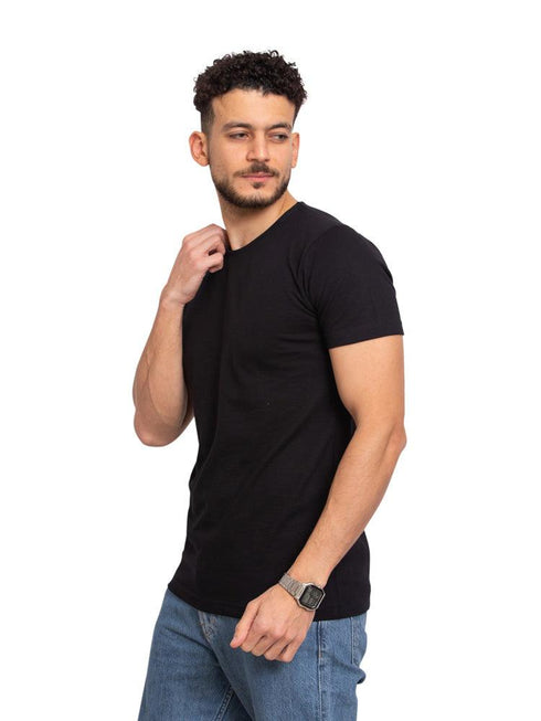 Black B - Round T-Shirt - Khotwh
