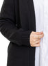 Black Basic Pocket Cardigan - Khotwh
